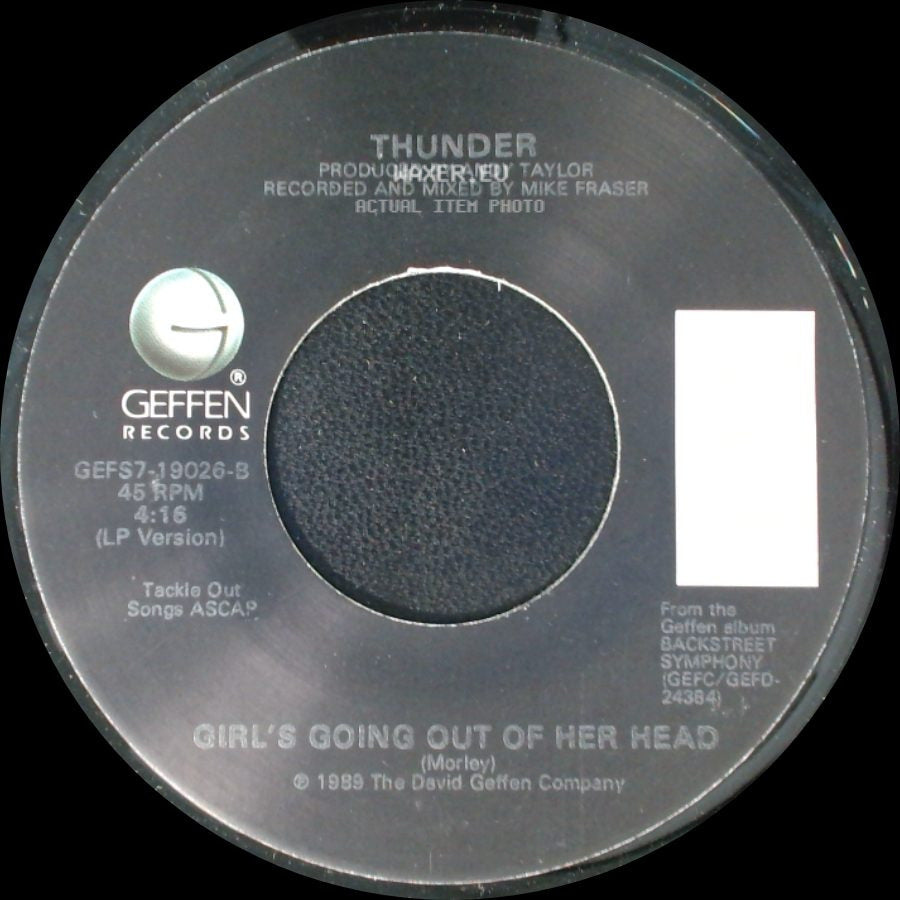 Thunder - Dirty Love / Girl's Going Out Of Her Head side B