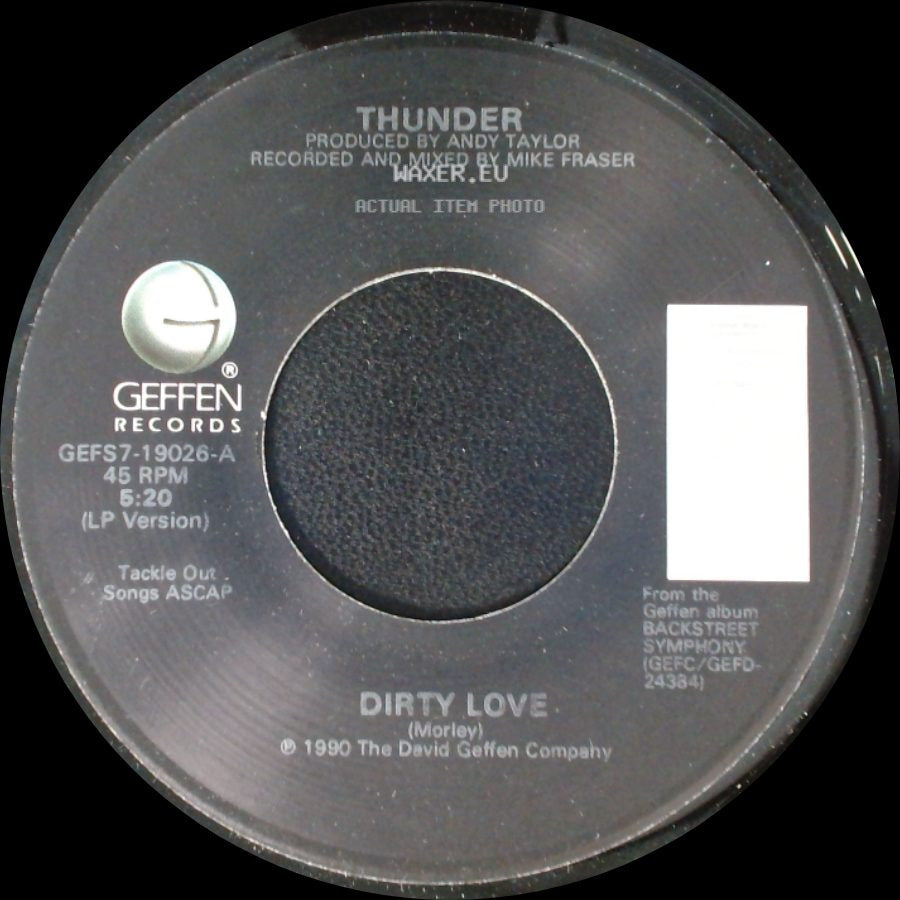 Thunder - Dirty Love / Girl's Going Out Of Her Head side A