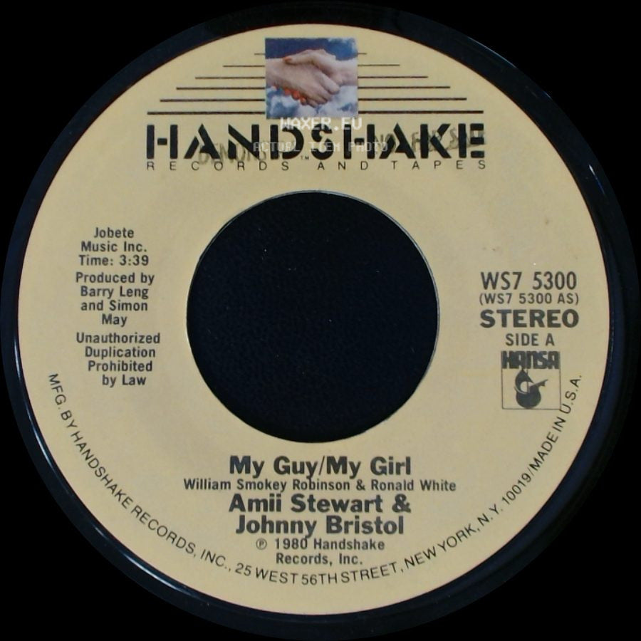 Amii Stewart & Johnny Bristol - My Guy/My Girl / Now side A