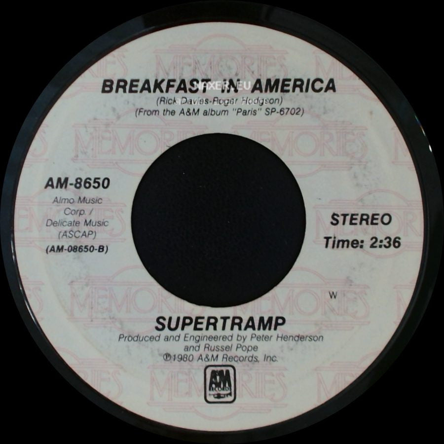 Supertramp - Dreamer / Breakfast In America side B