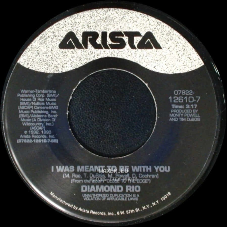 Diamond Rio - Sawmill Road / I Was Meant To Be With You side B