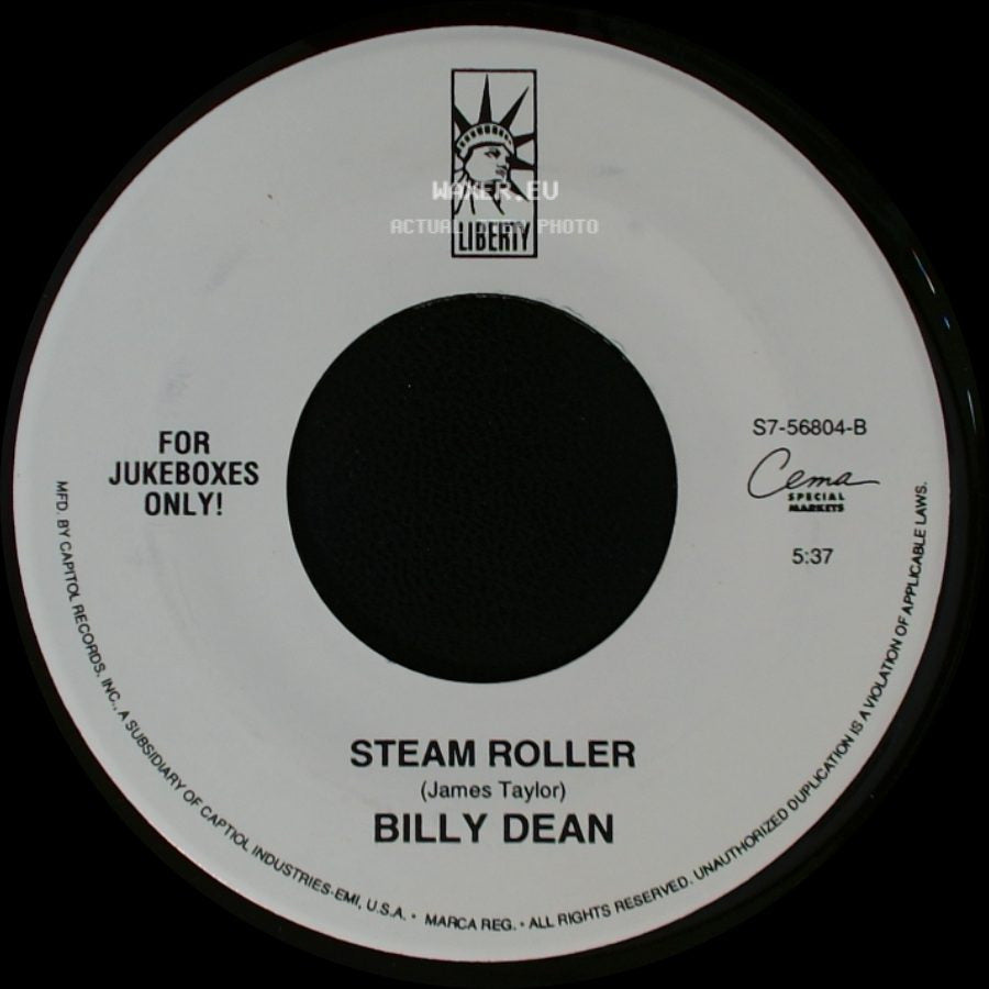 Billy Dean - Tryin' To Hide A Fire In The Dark / Steam Roller side B
