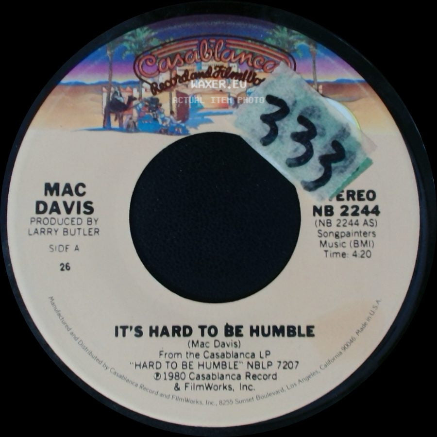 Mac Davis - It's Hard To Be Humble / The Greatest Gift Of All side A
