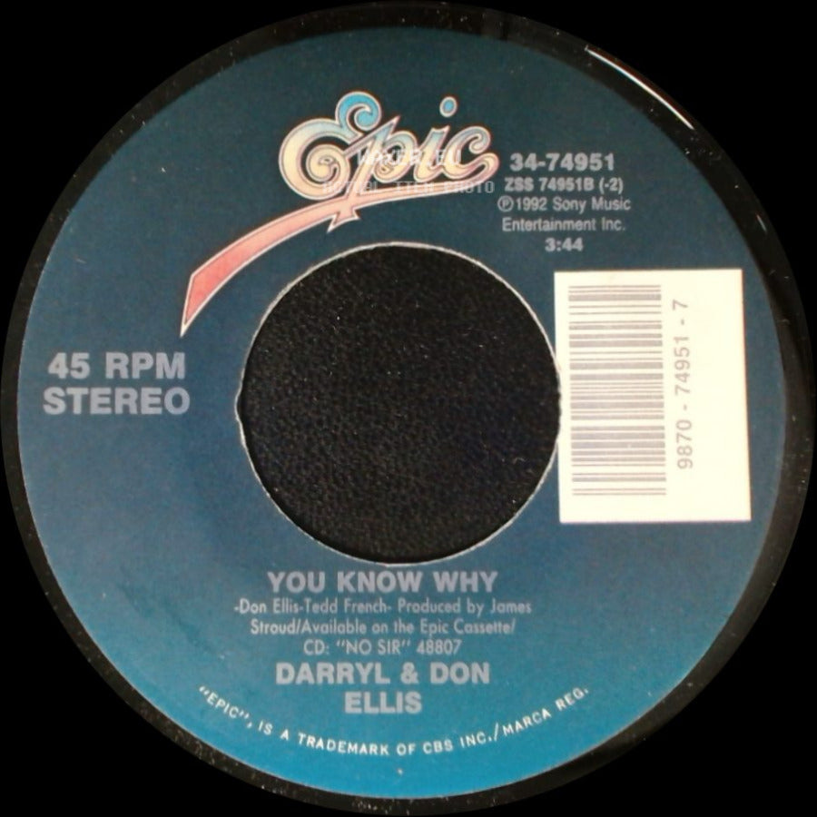Darryl & Don Ellis - 10 Minutes Till / You Know Why side B