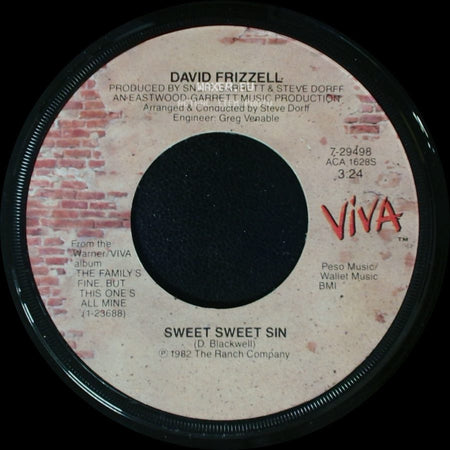 David Frizzell - A Million Light Beers Ago / Sweet Sweet Sin side B