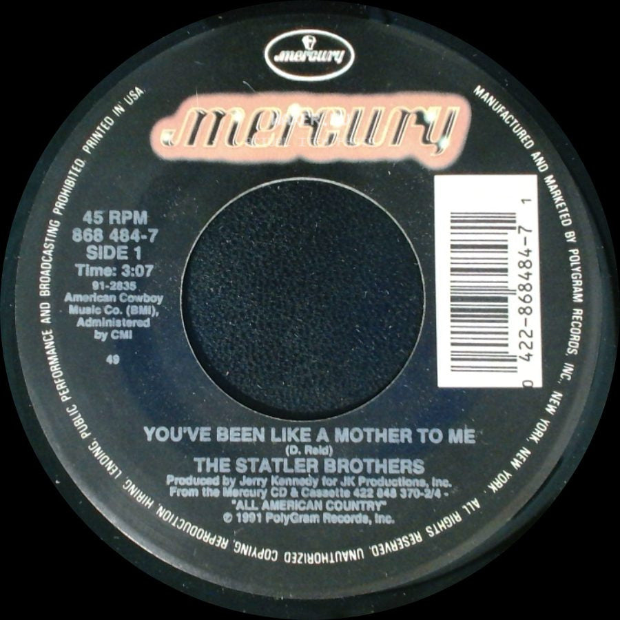 The Statler Brothers - You've Been Like A Mother To Me / Jesus Is The Answer Everytime side A