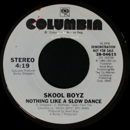 Skool Boyz - Nothing Like A Slow Dance / Nothing Like A Slow Dance side B