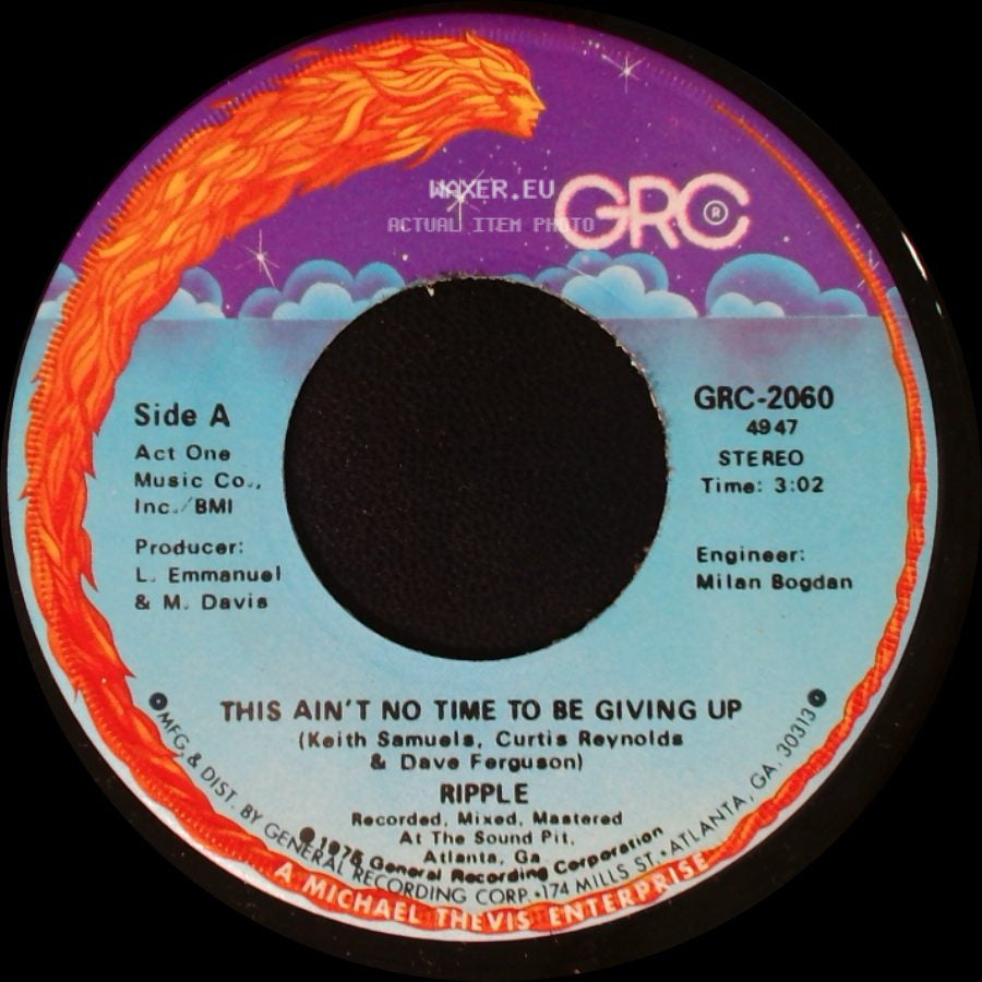 Ripple - This Ain't No Time To Be Giving Up / Dance Lady Dance side A