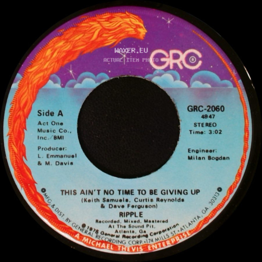Ripple - This Ain't No Time To Be Giving Up / Dance Lady Dance side A