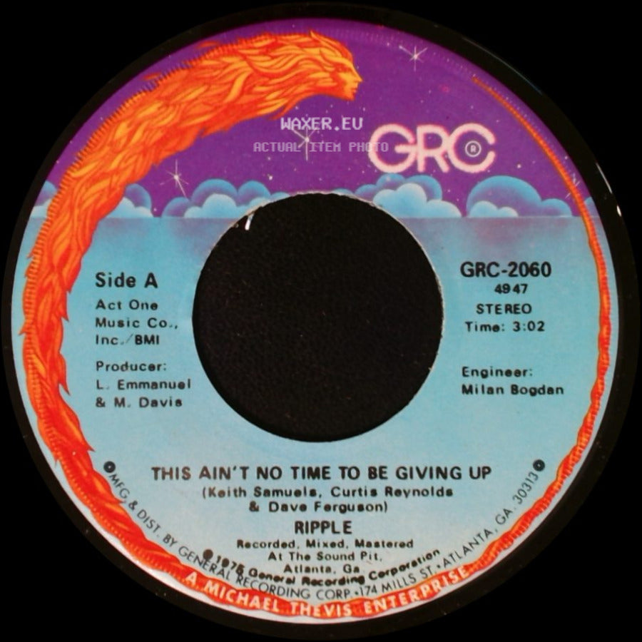 Ripple - This Ain't No Time To Be Giving Up / Dance Lady Dance side A