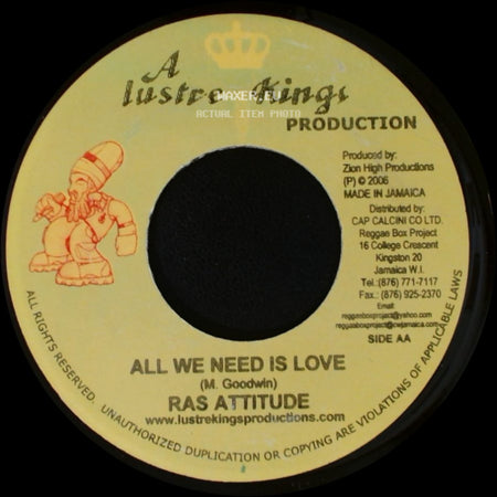 Luciano / Ras Attitude - Beula Land / All We Need Is Love side B