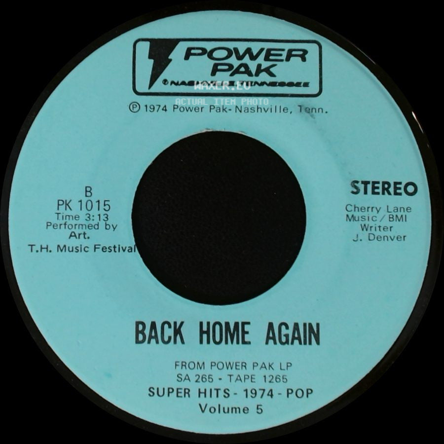 Art. T.H. Music Festival / Art - Fairytale / Back Home Again side B