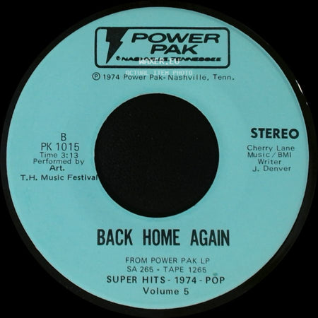 T.H. Music Festival / Art - Fairytale / Back Home Again side B