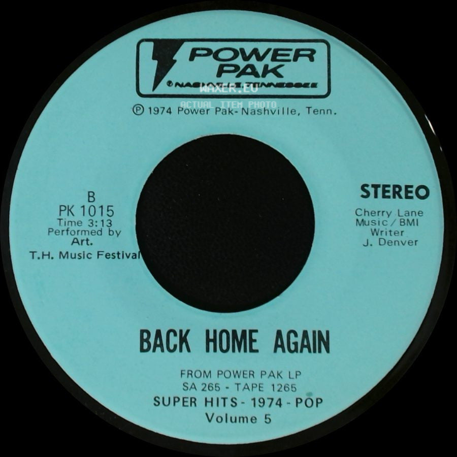 T.H. Music Festival / Art - Fairytale / Back Home Again side B