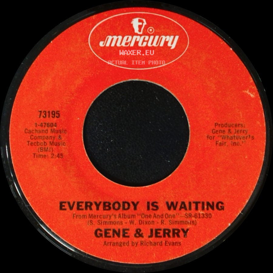 Gene & Jerry - Ten And Two (Take This Woman Off The Corner) / Everybody Is Waiting side B