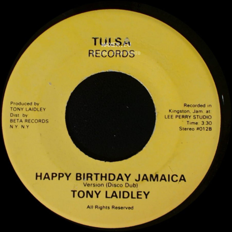 Tony Laidley - Happy Birthday Jamaica Version (Disco Dub) / Happy Birthday Jamaica side A