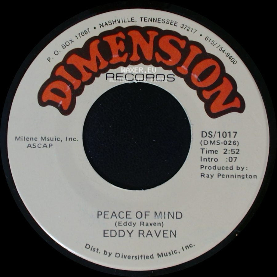 Eddy Raven - Just Leave Me Alone / Peace Of Mind side B