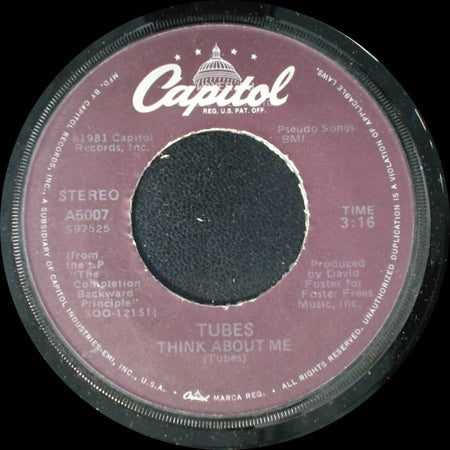 Tubes - Don't Want To Wait Anymore / Think About Me side B