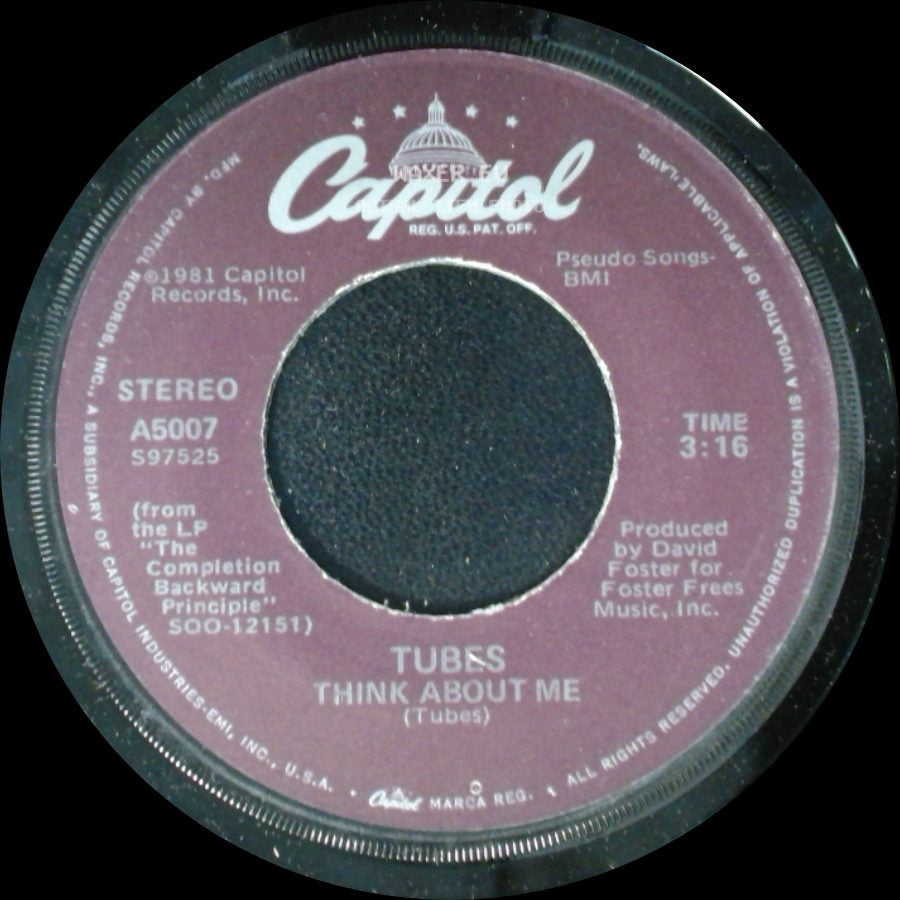 Tubes - Think About Me / Don't Want To Wait Anymore side A