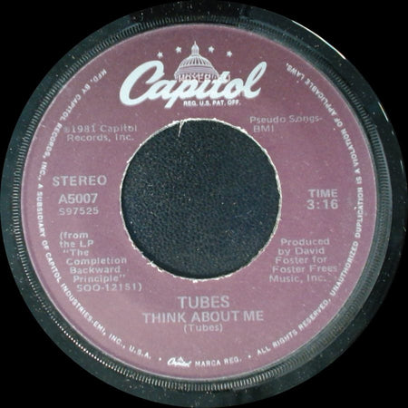 Tubes - Think About Me / Don't Want To Wait Anymore side A