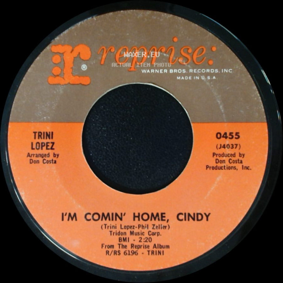 Trini Lopez - The 32Nd Of May / I'm Comin' Home, Cindy side B