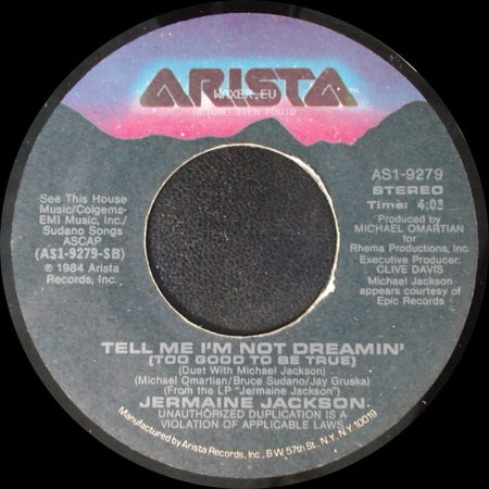 Jermaine Jackson - Tell Me I'm Not Dreamin' (Too Good To Be True) / Do What You Do side A