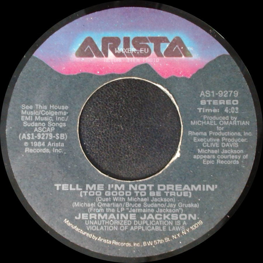 Jermaine Jackson - Tell Me I'm Not Dreamin' (Too Good To Be True) / Do What You Do side A