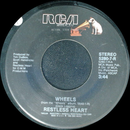 Restless Heart - New York (Hold Her Tight) / Wheels side B
