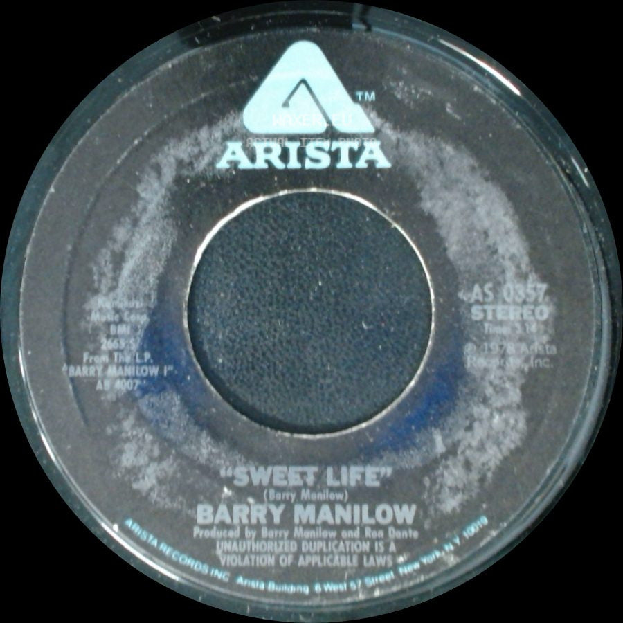 Barry Manilow - Sweet Life / Ready To Take A Chance Again side A