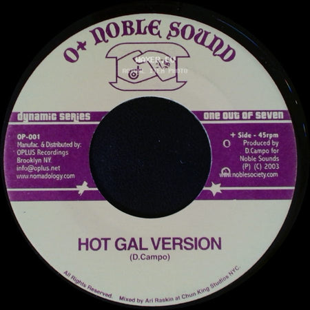 Noble Society - Hot Gal A Road / Hot Gal Version side B