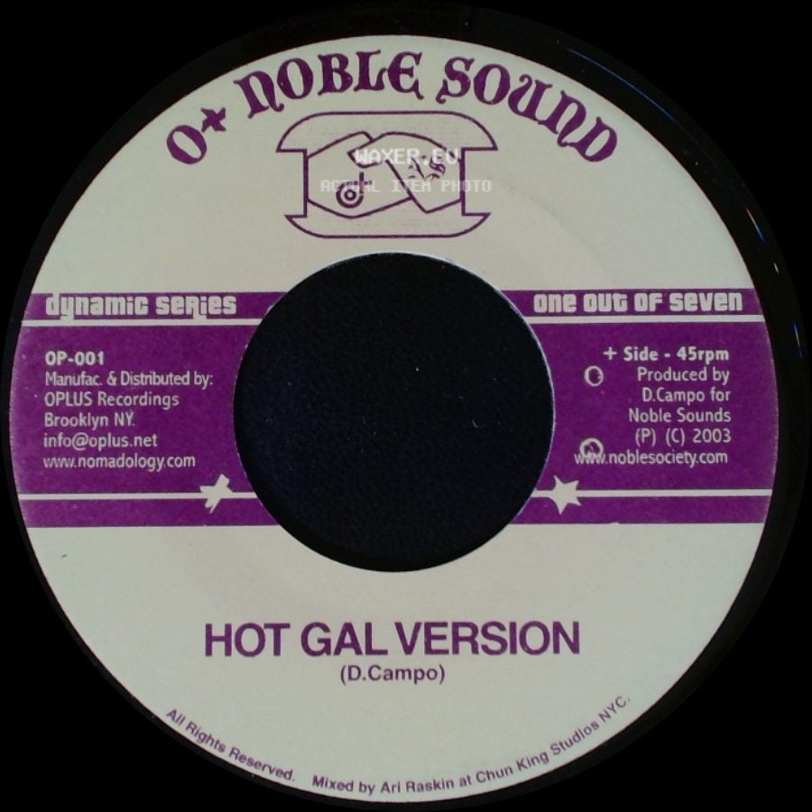 Noble Society - Hot Gal A Road / Hot Gal Version side B