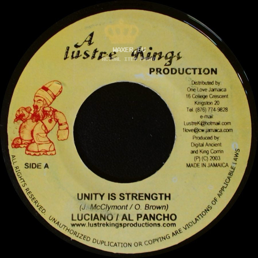 Luciano / Al Pancho / Natty King - Unity Is Strength / See The Wicked Run side A