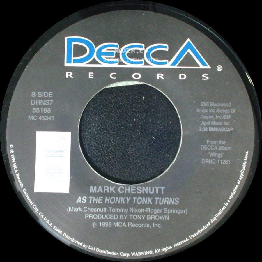 Mark Chesnutt - Wrong Place, Wrong Time / As The Honky Tonk Turns side B