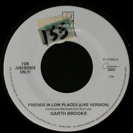 Garth Brooks - Friends In Low Places (Live Version) / Thunder Rolls (Live Version) side A