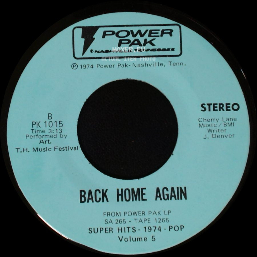 Art. / Art. T.H. Music Festival - Back Home Again / Fairytale side A