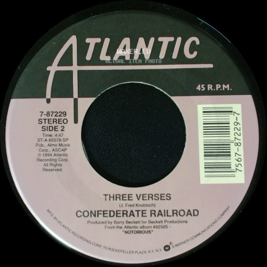 Confederate Railroad - Elvis And Andy / Three Verses side B