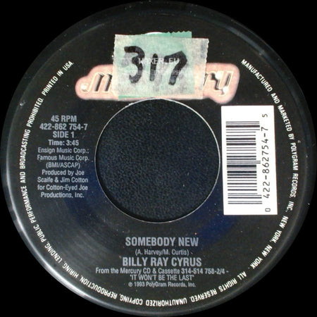 Billy Ray Cyrus - Somebody New / Only Time Will Tell side A