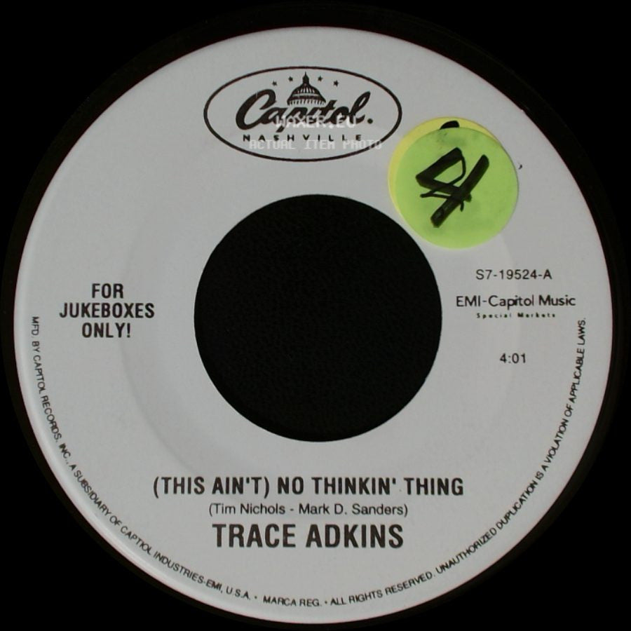 Trace Adkins - (This Ain't) No Thinkin' Thing / 634-5789 side A