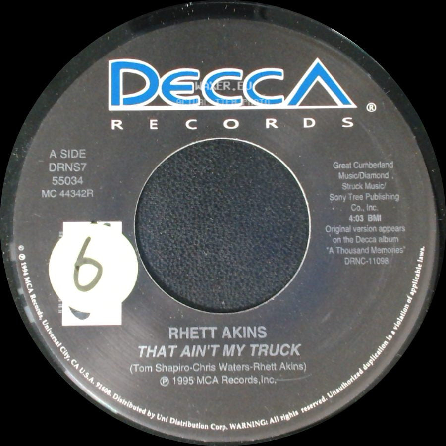 Rhett Akins - That Ain't My Truck / Same Ol' Story side A
