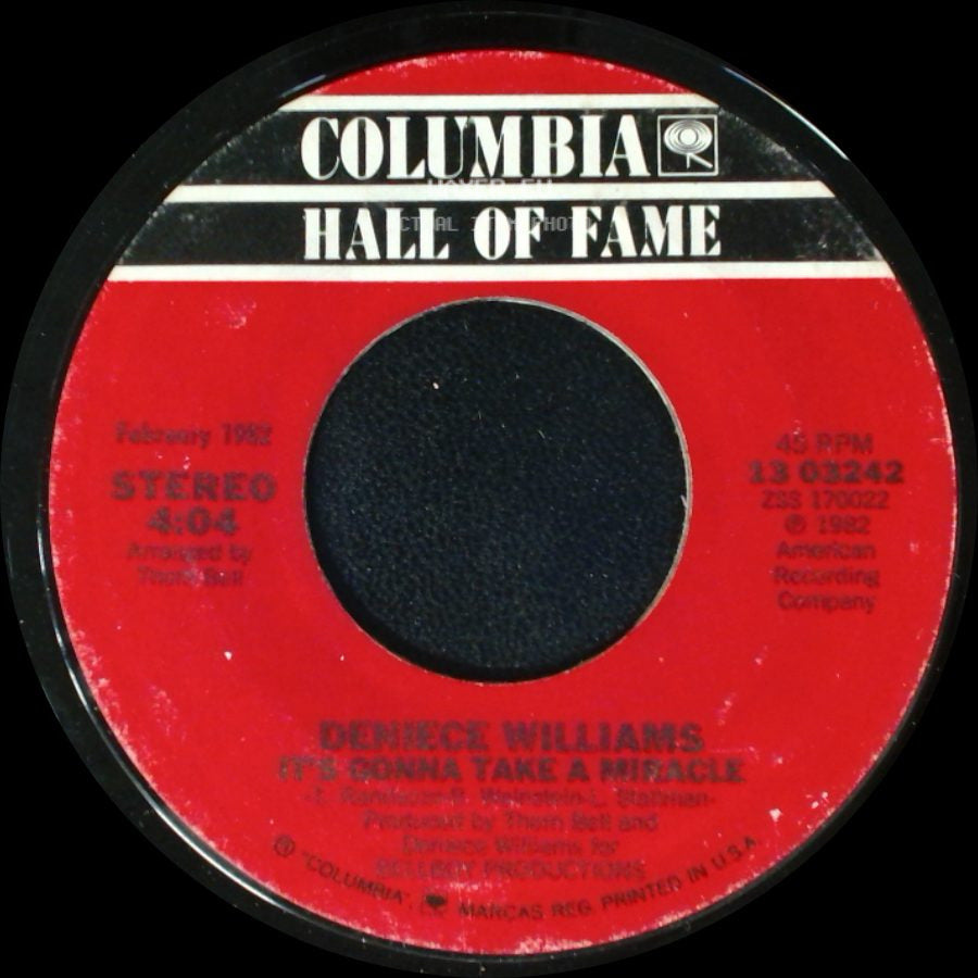 Deniece Williams - Silly / It's Gonna Take A Miracle side B