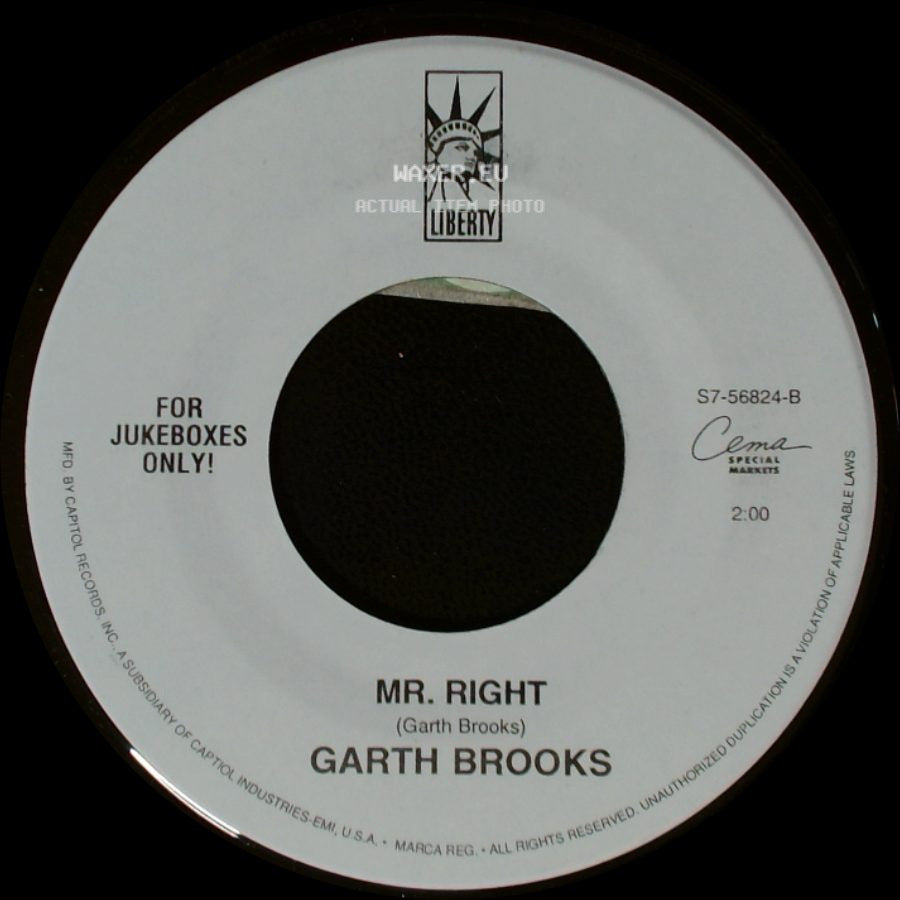 Garth Brooks - Somewhere Other Than The Night / Mr. Right side B