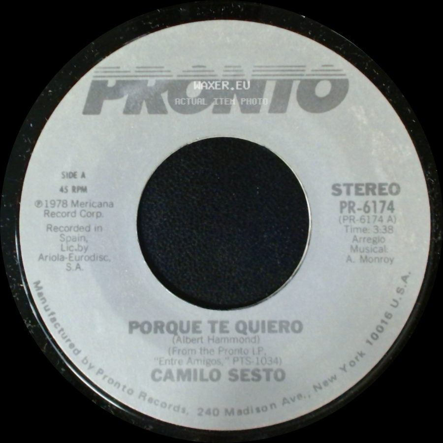 Camilo Sesto - Porque Te Quiero / Mienteme side A