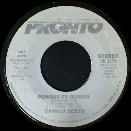 Camilo Sesto - Porque Te Quiero / Mienteme side A