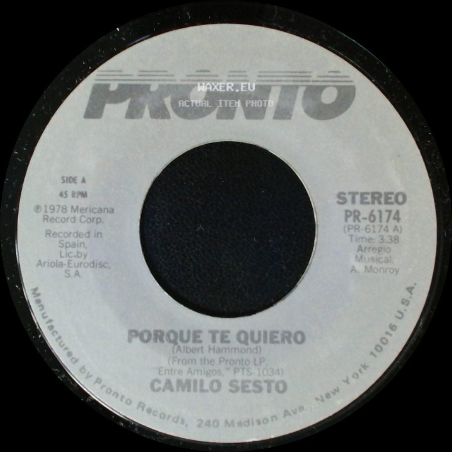 Camilo Sesto - Porque Te Quiero / Mienteme side A