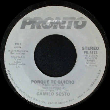 Camilo Sesto - Porque Te Quiero / Mienteme side A