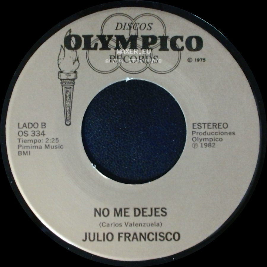 Julio Francisco - El Mandilon / No Me Dejes side B