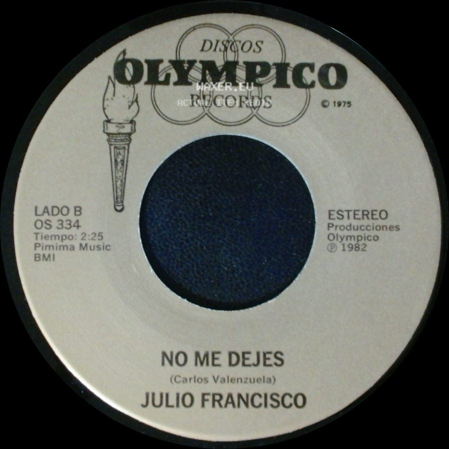 Julio Francisco - El Mandilon / No Me Dejes side B