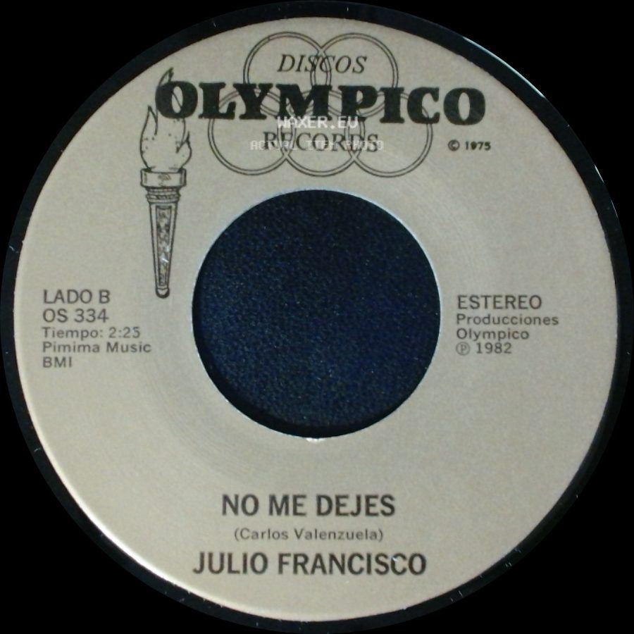 Julio Francisco - El Mandilon / No Me Dejes side B