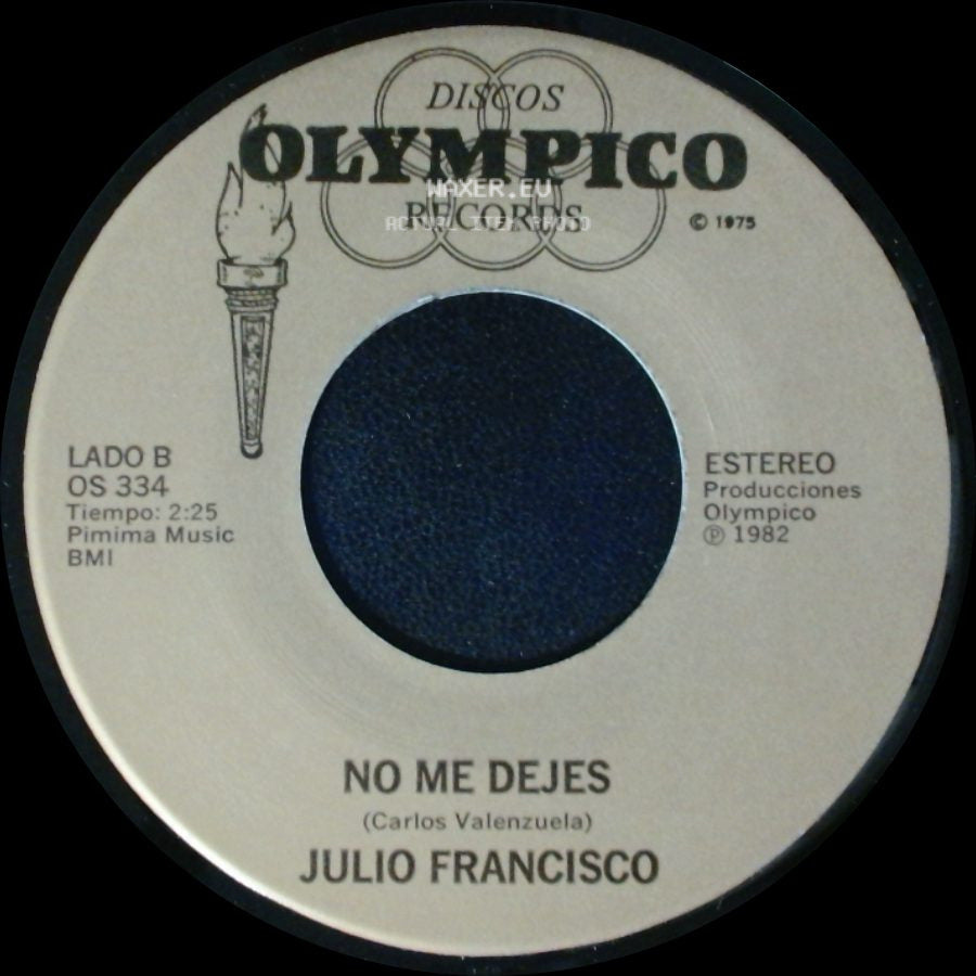 Julio Francisco - El Mandilon / No Me Dejes side B