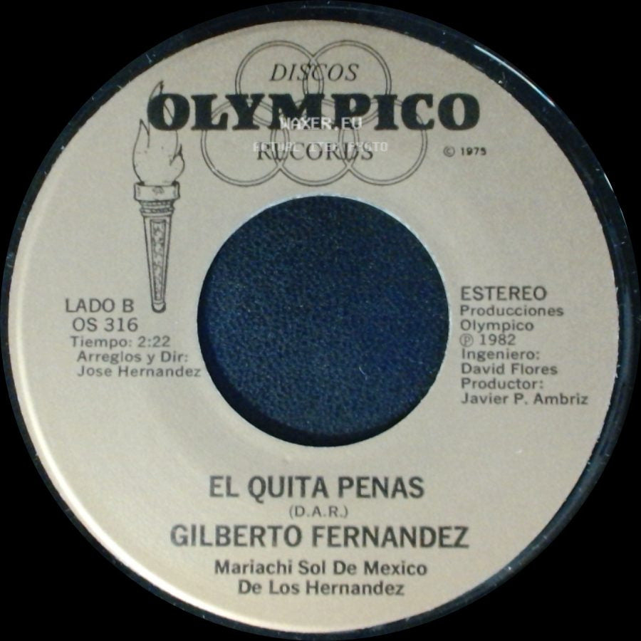 Gilberto Fernandez - Se Te Voltearon Las Cartas / El Quita Penas side B